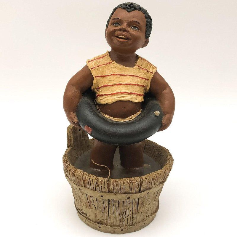 All Gods Children Figurine Bean Little Boy Resin Statue Clear Water Holcombe COA 1