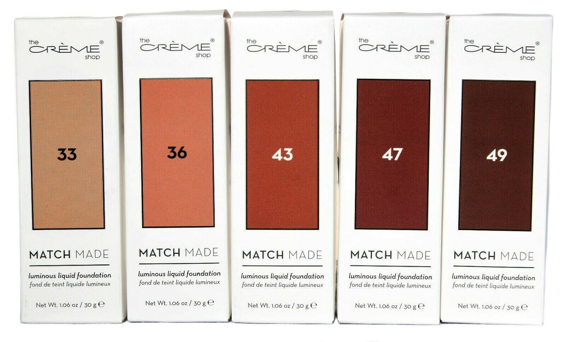 The Creme Shop Match Made Luminous Liquid Foundation 3 Pack You Choose Shade...