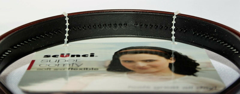6PK Scunci Plastic Headband/Hairband Super Comfy Plastic Wide Soft and Flexible