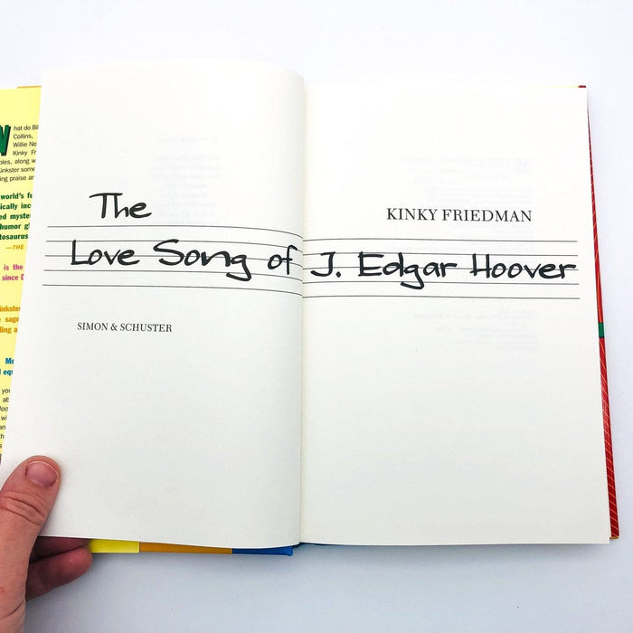 The Love Song Of J. Edgar Hoover Hardcover Kinky Friedman 1996 Private Detective 7