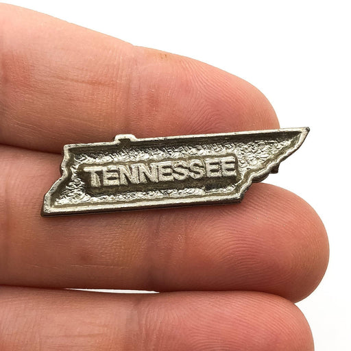 Tennessee State Outline Lapel Pin Silver Color 2