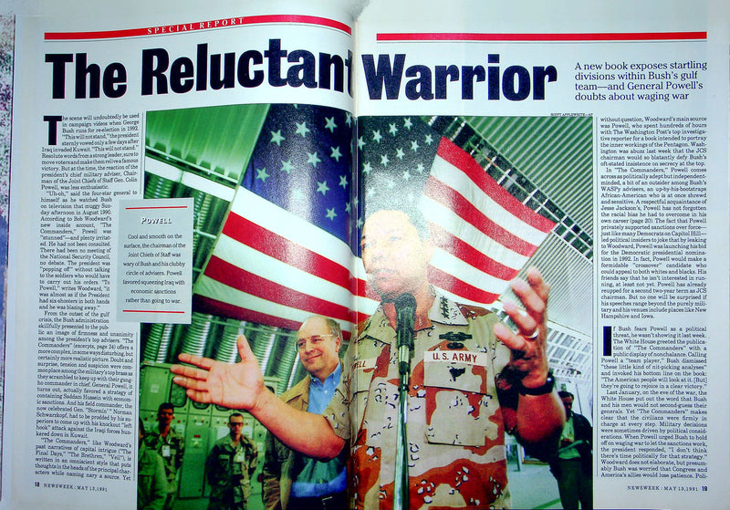 Newsweek Magazine May 13 1991 General Colin Powell Reluctant Warrior Gulf War