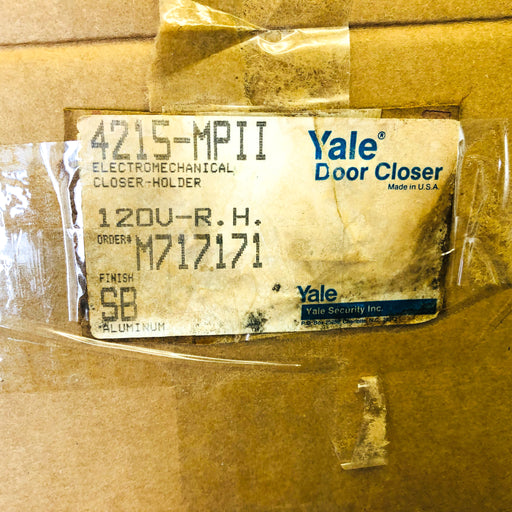 Yale 4215-MPII Door Closer Holder Electromechanical Arm RH SB Aluminum New NOS 2