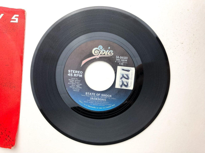 Jacksons 45 RPM 7" Single State of Shock / Your Ways Michael Jackson Lead 1980 2