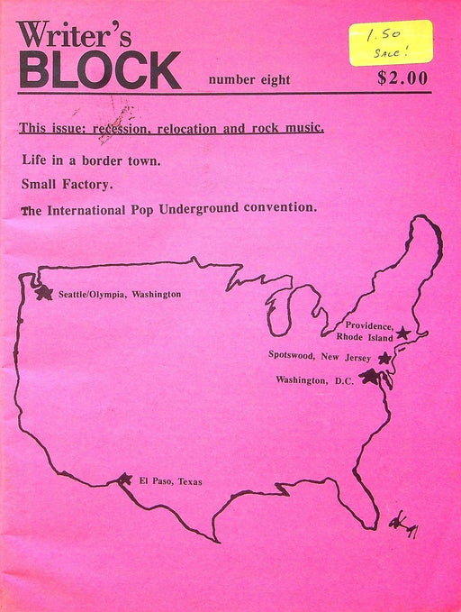 Writer's Block Magazine 1991 # 8 Life in a border town Pop Underground Festival 1