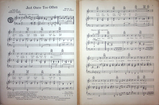 Sheet Music Just Once Too Often Glen Gray Casa Loma Orchestra 1934 Joe Young 2