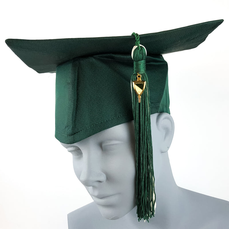 Vintage Graduation Cap Tassel Green ER Moore College Cleveland State University