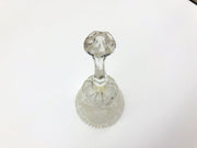 Vintage Lead Crystal Bell 8" Etched 3 Rose Flower Frosted Panels Dinner Table 7