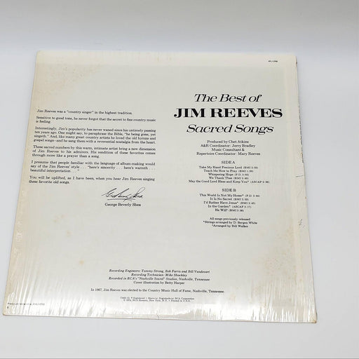 The Best Of Jim Reeves Sacred Songs LP Record RCA Victor AYL1-3765 Reissue 2