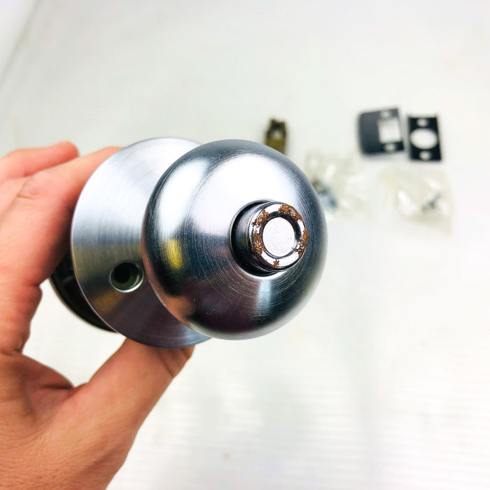Schlage Privacy Locking Latch Doorknob F40N-00-PLY-626 Satin Chrome New NOS