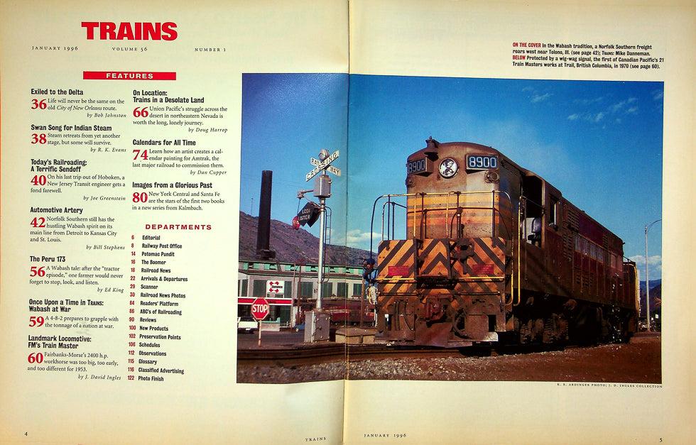 Trains Magazine January 1996 Vol 56 No 1 Union Pacific In The Nevada Desert