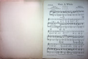Vintage Ukulele Sheet Music Wait A While 1925 Eugene West Lou Hersher Piano Song 2