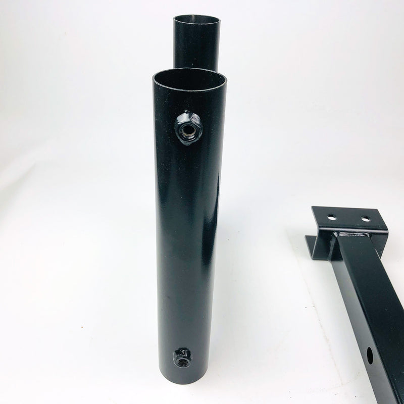 HiTow HT409-D Hitch Mount Dual Flagpole Holder 2" Receivers Black Powder Coat