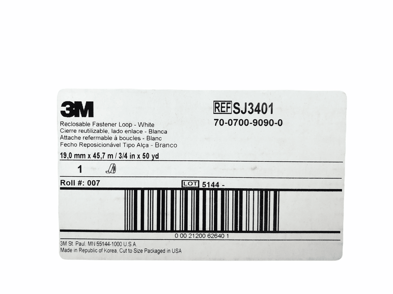 Sew On Hook & Loop Roll Tape 3/4" x 50 yd Non Adhesive Backing 3M SJ3401 SJ3402 4
