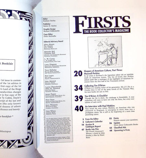 Firsts Magazine September 1996 Vol 6 No 9 Collecting Tim O'Brien 2