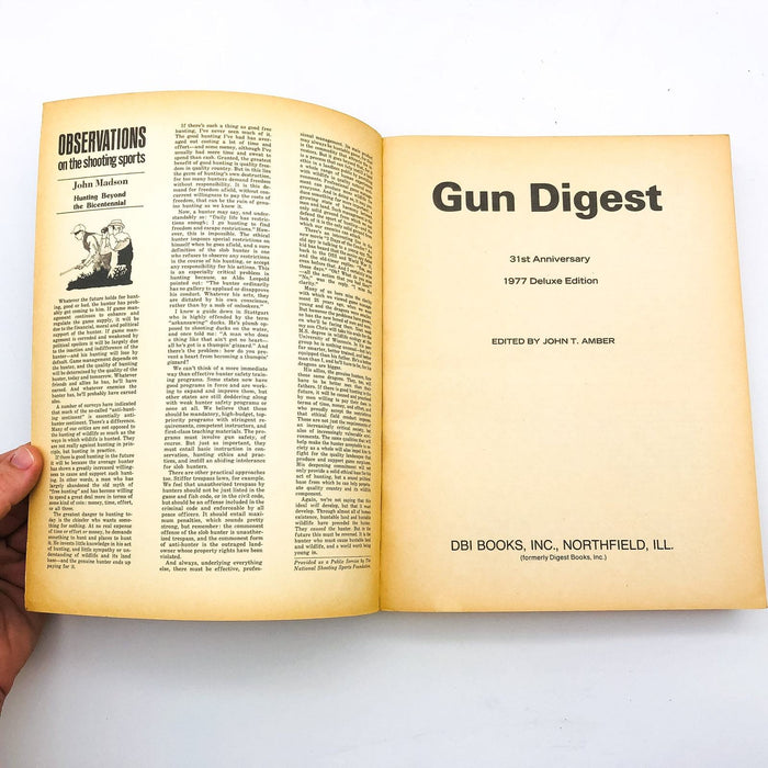 Gun Digest Paperback John T. Amber 1977 31st Edition Technical Articles Details 6