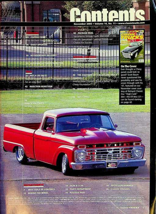 Classic Trucks Magazine November 2005 Vol 14 # 11 Hardcore Chassis Tech