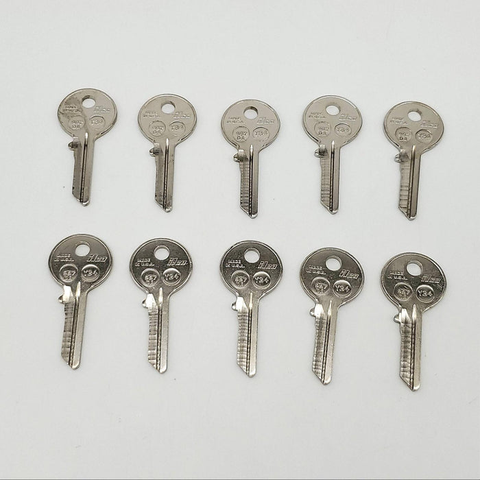 10x Ilco 997DA Key Blanks Nickel Plated 5 Pin for Yale NOS