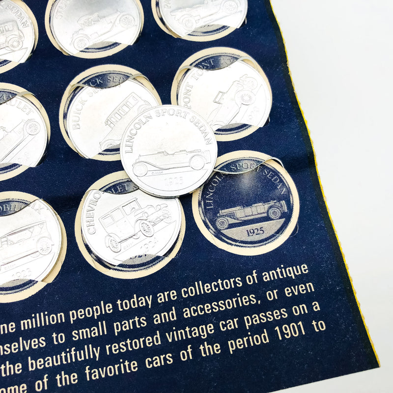 Sunoco Aluminum Antique Car Coin Collection Series 1 Franklin Mint 1901-1925
