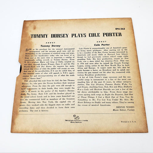 Tommy Dorsey Plays Cole Porter For Dancing EP Record RCA Victor EPA 263 2