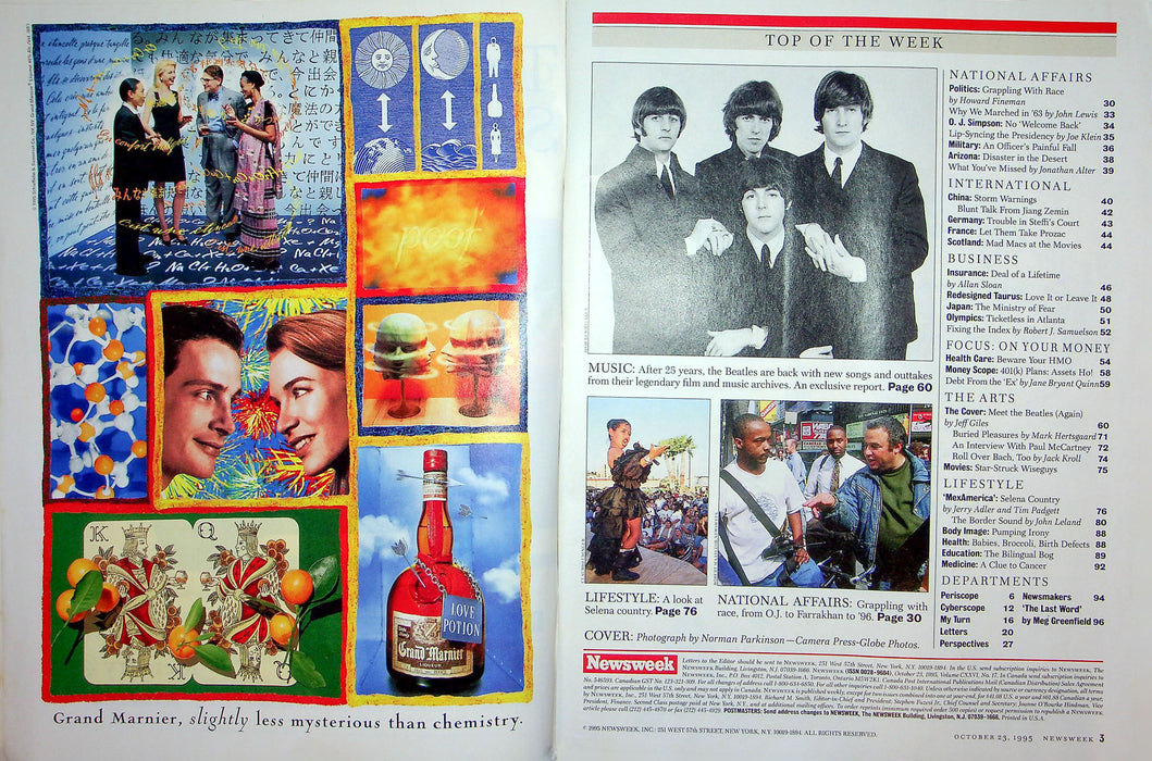 Newsweek Magazine October 23 1995 The Beatles 25 Year Reunion English Rock Band