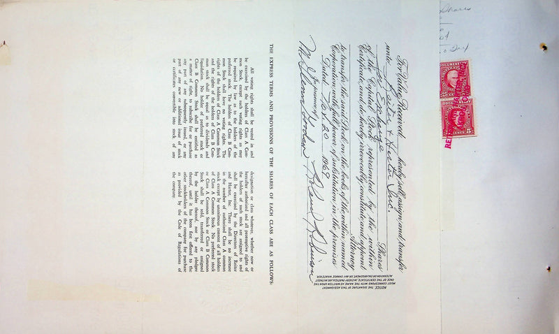 Reiter Dairy Company Stock Certificate Bond Scripophilly Akron Ohio 1965 No 250