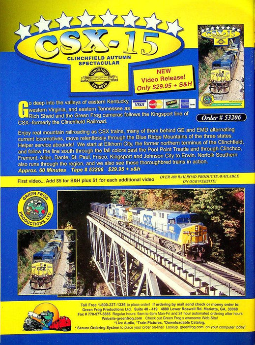 Railfan & Railroad Magazine June 2002 Vol 21 No 6 Steam To The Olympics