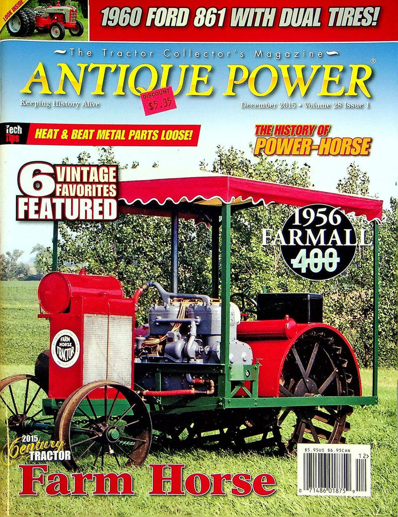 Antique Power Magazine December 2015 Vol 28 # 1 History of Power-Horse