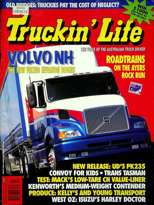 Truckin' Life Magazine November 1996 Vol 20 #2 Volvo NH, Kenworth C501T