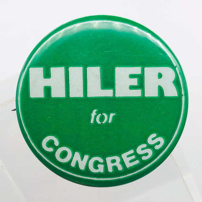 John Hiler For Congress Button 1.5" Pinback Campaign Political Vintage 2