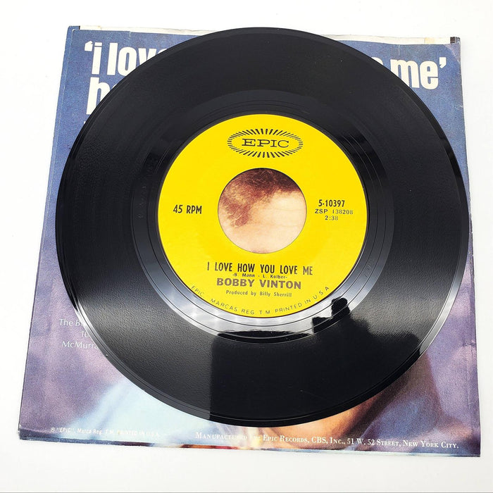 Bobby Vinton I Love How You Love Me Single Record Epic 1968 5-10397 3