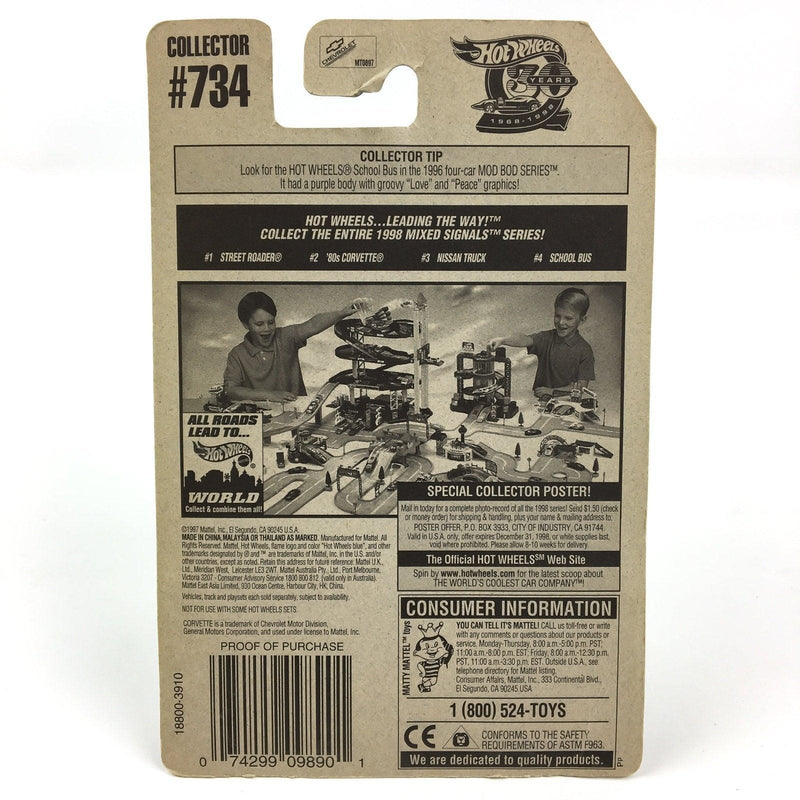 Hot Wheels 1998 '80s Corvette Mixed Signals #2 of 4 # 734 1:64 3