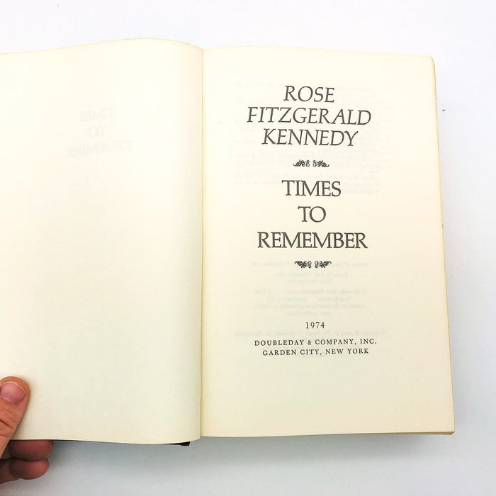 Times To Remember Hardcover Rose Fitzgerald Kennedy 1974 John F Kennedy Mother 7