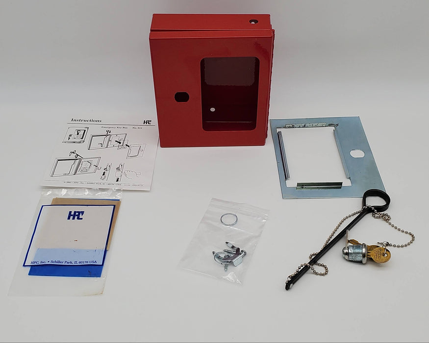 HPC 511 Emergency Key Box 6-5/8 x 5-1/2in Wall Mount w/ Hammer NO BOX