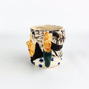 Occupied Japan Granny Grandma Old Lady Toby Mug Umbrella Handle 2.5 Inches 4