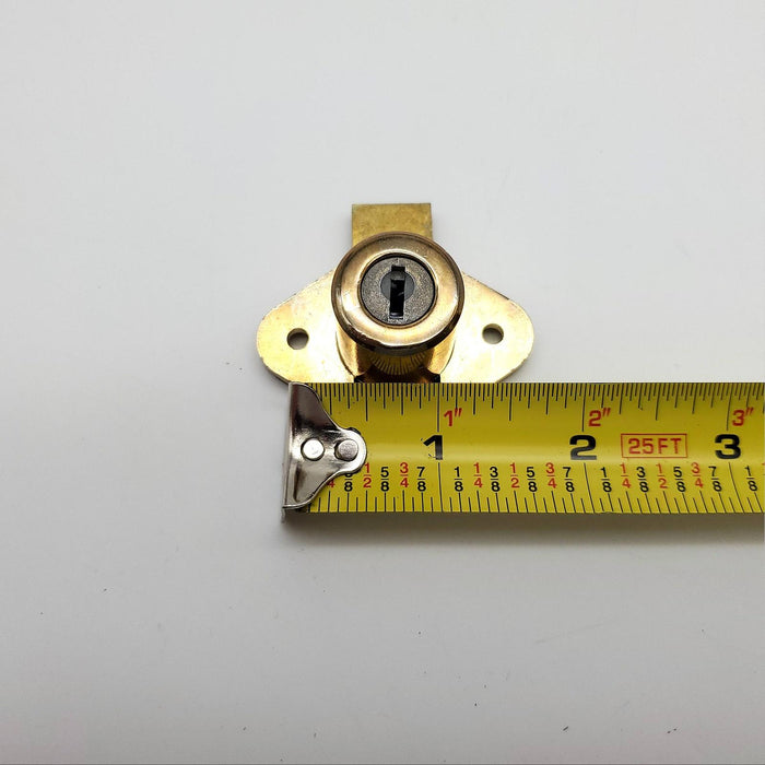 Eagle Lock Co Drawer Lock 7/8" L x 0.85" D Cylinder Bright Brass 711 1A Series