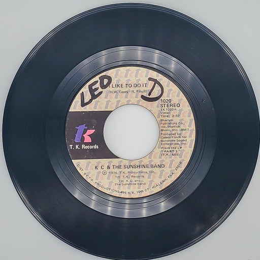K C & The Sunshine Band I Like To Do It Record 45 RPM Single T.K Records 1976 1