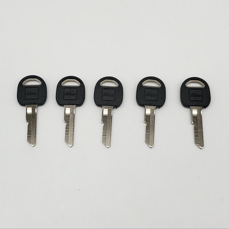 5x Ilco B51-P Key Blanks D Keyway Nickel Plated Plastic Bow for GMC NOS