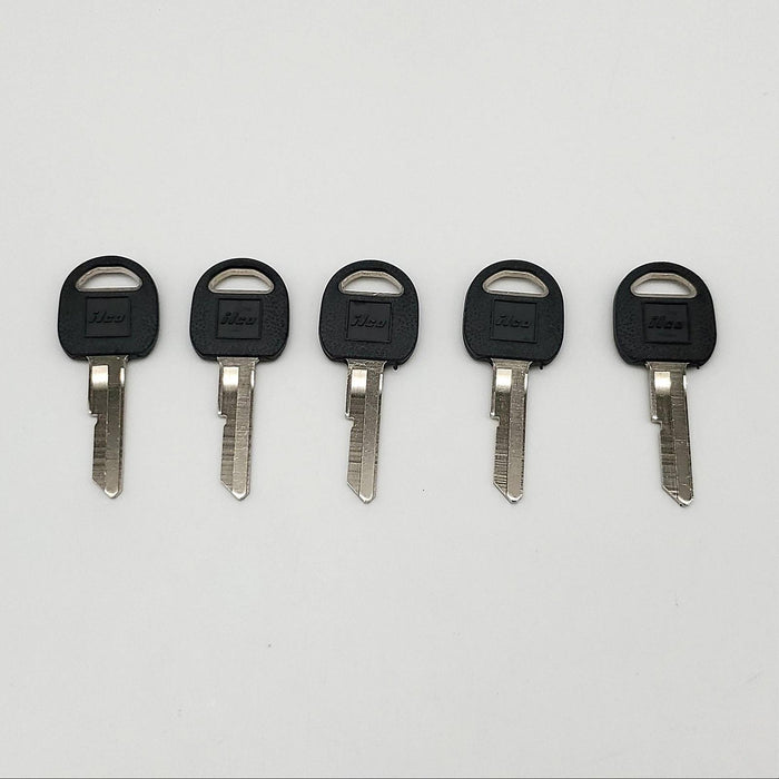 5x Ilco B51-P Key Blanks D Keyway Nickel Plated Plastic Bow for GMC NOS