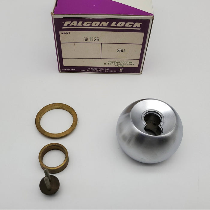 Falcon SK1126 IC Conversion Knob For Russwin 500 Series Locksets Satin Chrome