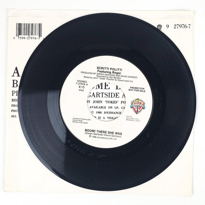 Scritti Politti Boom! There She Was Record 45 RPM Single Warner Bros 1988 Promo 3