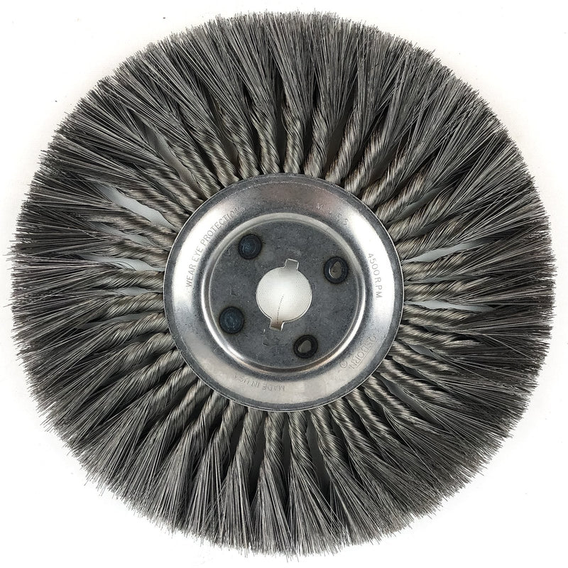 Knotted Steel Wire Wheel Brush 12" OD 1-1/4" AH 5/8 FW Osborn 0002607500 1pk 1