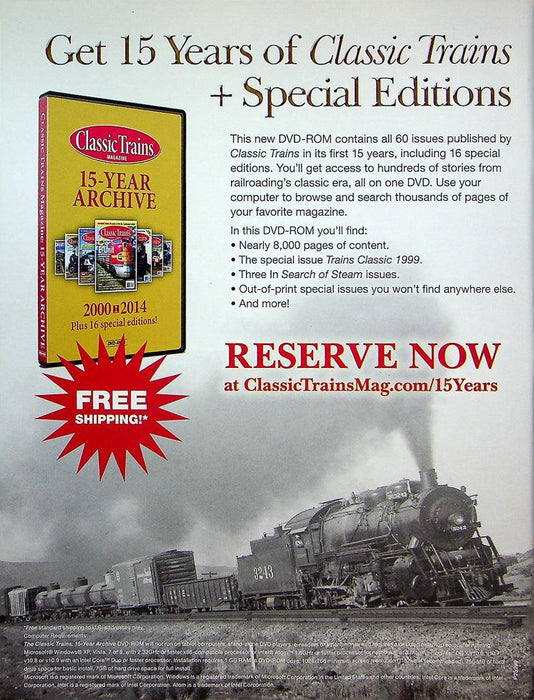 Classic Trains Railroading Magazine Summer 2015 Vol 16 No 2 Nickel Plate Berk.