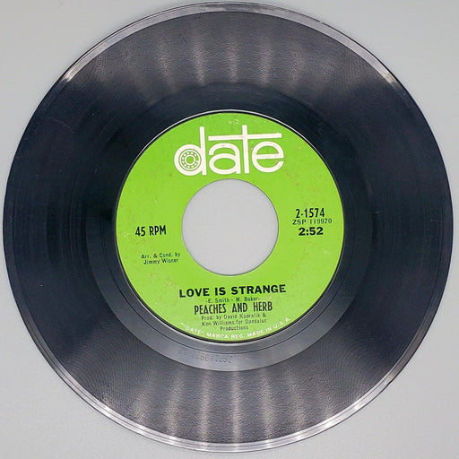 Peaches And Herb Love Is Strange Record 45 RPM Single 2-1574 Date 1967 2