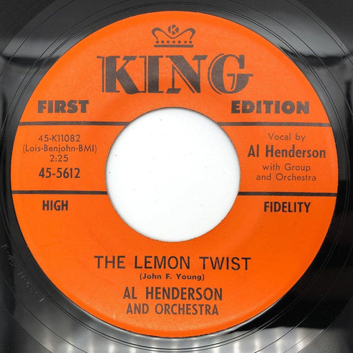 Al Henderson The Lemon Twist Record 45 RPM Single 45-5612 King Records 1962 1