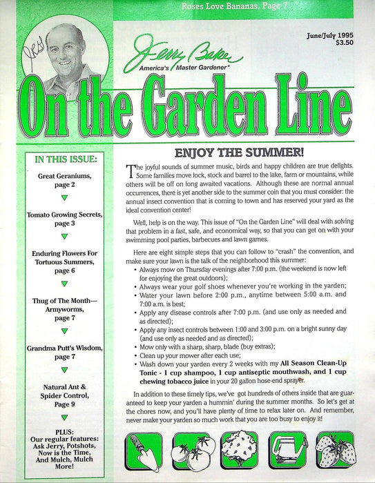 On The Garden Line Magazine June 1995 Great Geraniums, Resilient Summer Flowers