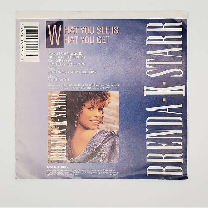 Brenda K. Starr What You See Is What You Get Single Record 1988 MCA-53367 2