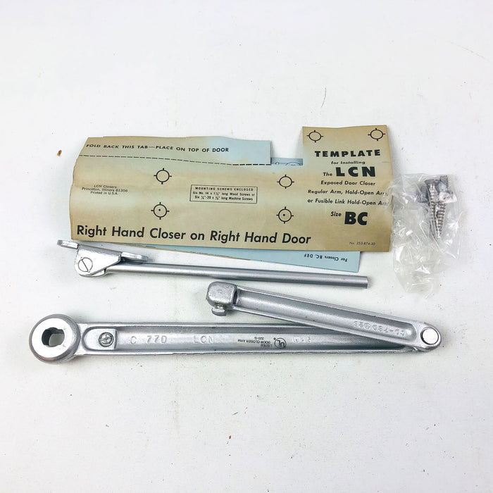 LCN Size B C Potbelly Closer Arm REG NH ALUM Regular Non-Handed Aluminum