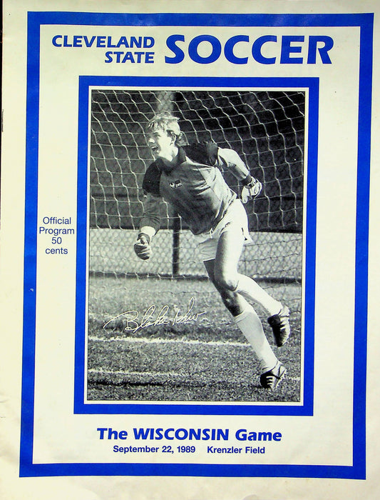 1989 Cleveland State Soccer Program Wisconsin Game Krenzler Field Team Photo