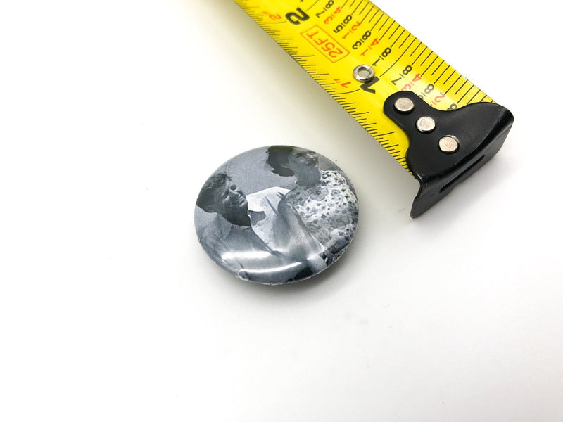 President John F Kennedy & Jackie Picture Button Pinback Jacqueline Young Couple 4